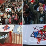 Skandaloze: Tifozët e Celta Vigos shpalosin flamurin e Kosovës në ngjyrat e flamurit serb në Beograd
