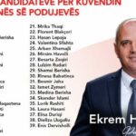 Ekrem Hyseni publikon emrat e kandidatëve për asamble në Podujevë
