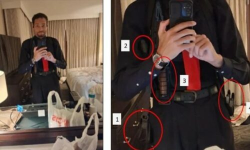 I bleu armët në vitet 2023 dhe 2025, del fotoja e Cole Allen me armë në dhomën e hotelit para atentatit ndaj Trump