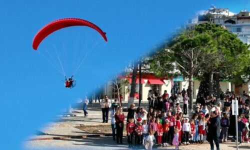 Në Himarë, babadimri zbret nga qielli me parashutë
