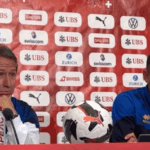 Momenti kur rrufeja ndërpreu konferencën e Kosovës para ndeshjes me Zvicrën (VIDEO)