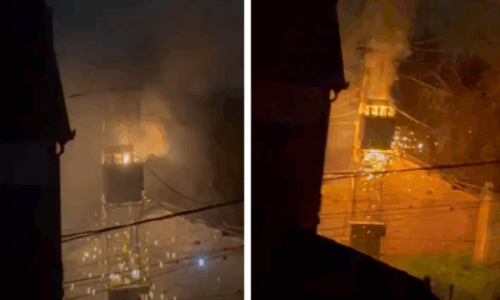 Digjet trafostacioni pranë fushës së futbollit në Klinë, rrezikohen shtëpitë