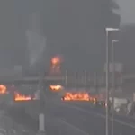 Aksident i rëndë në një autostradë të Sllovenisë – raportohet për shpërthim të një cisterne, të përfshira edhe disa automjete