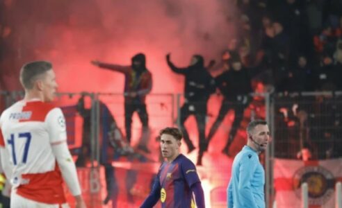 Barcelona dënohet nga UEFA për ndeshjen ndaj Slavia Pragës