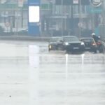 Rruga e bllokuar nga rrethi i Marigonës deri te Prishtina Mall e mbuluar nga uji