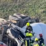 Aksident i rëndë në Mazgit, vdes shoferi i kamionit