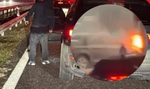 Mërgimtarit i digjet vetura duke dal nga Serbia