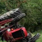 Rrokulliset traktori në Skënderaj, një i lënduar