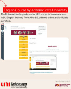 Studentët e UNI ndjekin kursin e gjuhës angleze drejtpërdrejt nga Arizona State University (ASU)